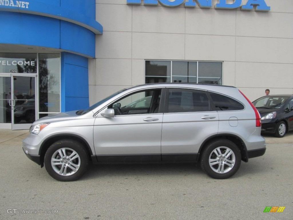 2010 CR-V EX-L AWD - Alabaster Silver Metallic / Gray photo #2