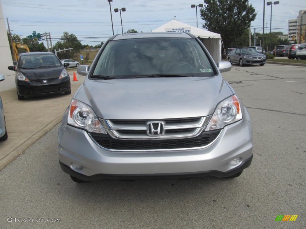 2010 CR-V EX-L AWD - Alabaster Silver Metallic / Gray photo #6