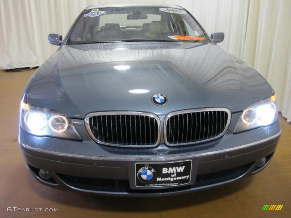2008 7 Series 750i Sedan - Michigan Blue Metallic / Cream Beige photo #3
