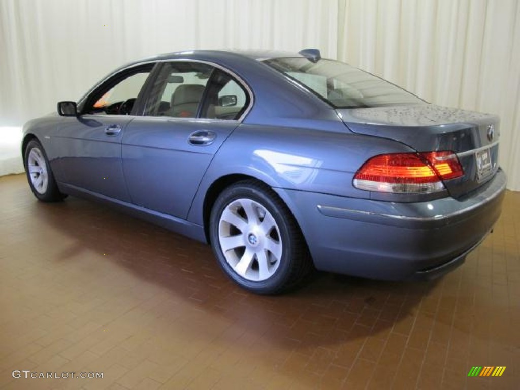 2008 7 Series 750i Sedan - Michigan Blue Metallic / Cream Beige photo #5