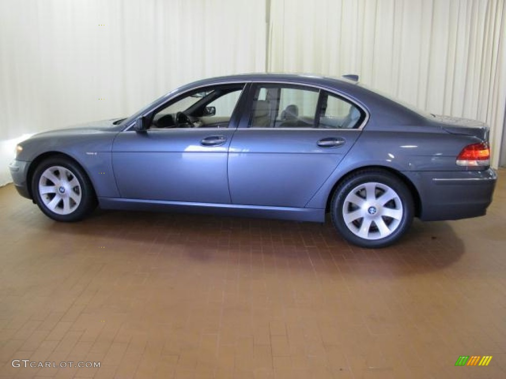 2008 7 Series 750i Sedan - Michigan Blue Metallic / Cream Beige photo #8