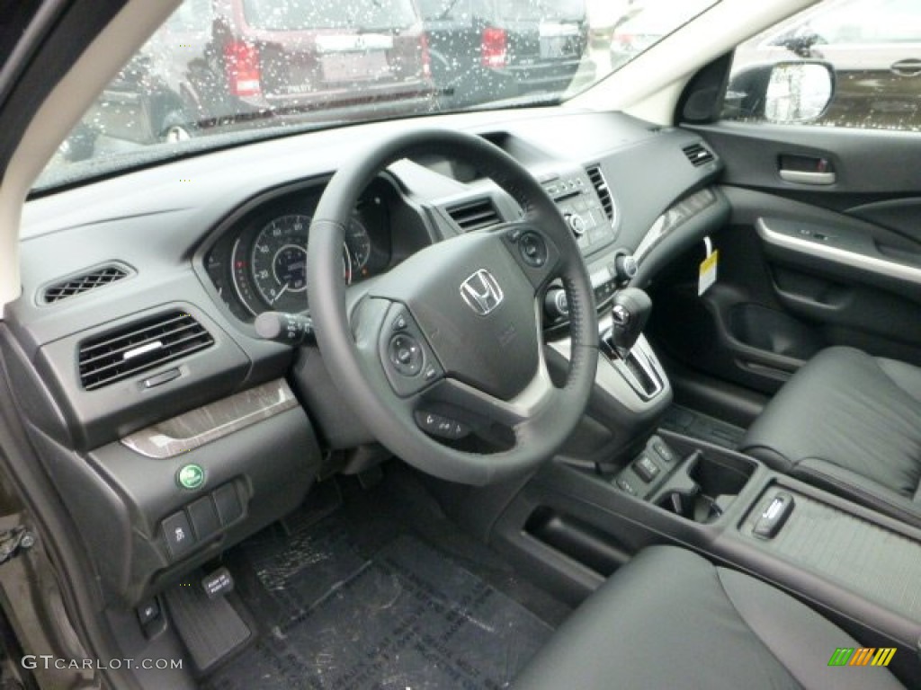 Black Interior 2013 Honda CR-V EX-L AWD Photo #71592480