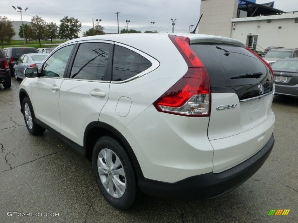 2013 CR-V EX AWD - White Diamond Pearl / Beige photo #2