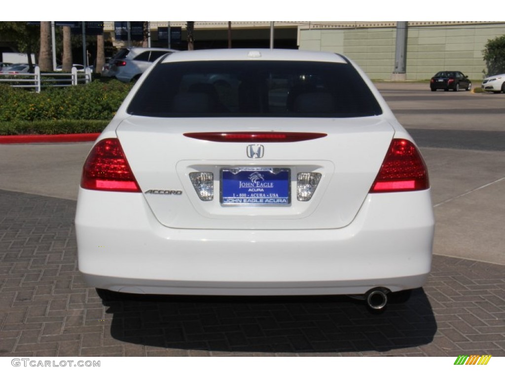 2007 Accord EX Sedan - Taffeta White / Ivory photo #4