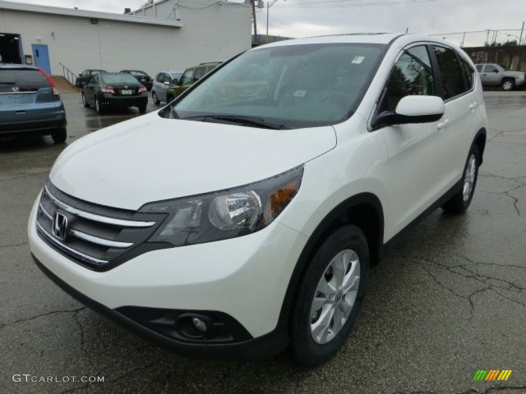 2013 CR-V EX AWD - White Diamond Pearl / Beige photo #8