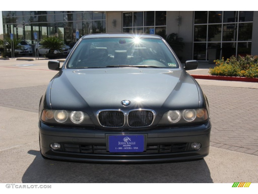 2001 5 Series 530i Sedan - Steel Blue Metallic / Black photo #3