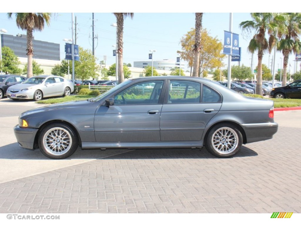 2001 5 Series 530i Sedan - Steel Blue Metallic / Black photo #5