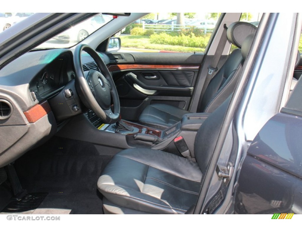 2001 5 Series 530i Sedan - Steel Blue Metallic / Black photo #10