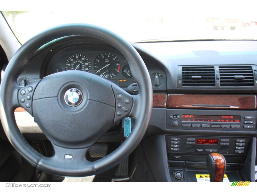2001 5 Series 530i Sedan - Steel Blue Metallic / Black photo #13