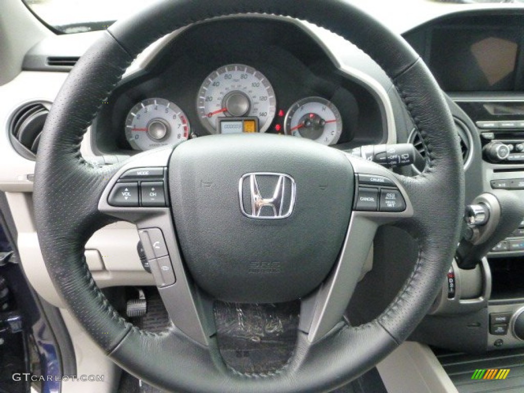 2013 Honda Pilot EX-L 4WD Gray Steering Wheel Photo #71594342