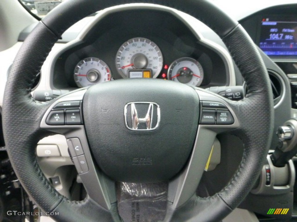 2013 Honda Pilot EX-L 4WD Gray Steering Wheel Photo #71594520