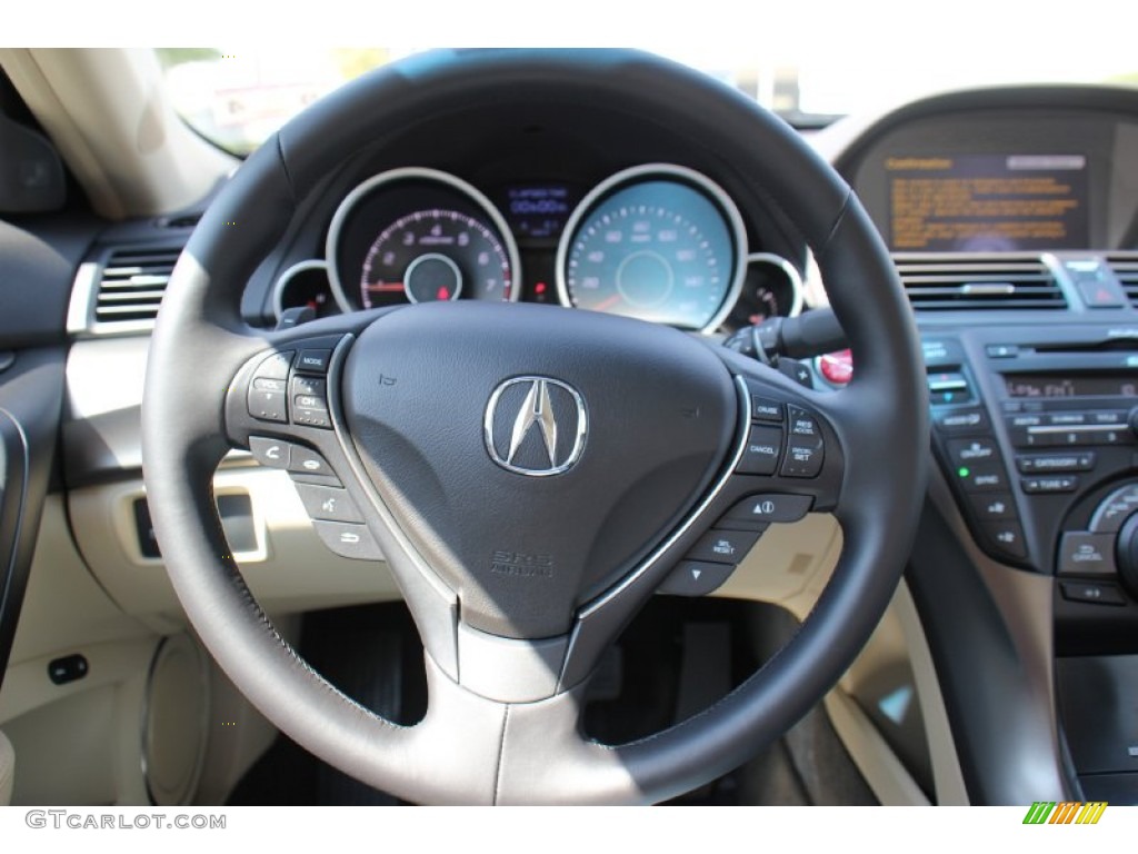2013 Acura TL Advance Parchment Steering Wheel Photo #71594793