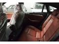 2013 BMW X6 Vermillion Red Interior Rear Seat Photo