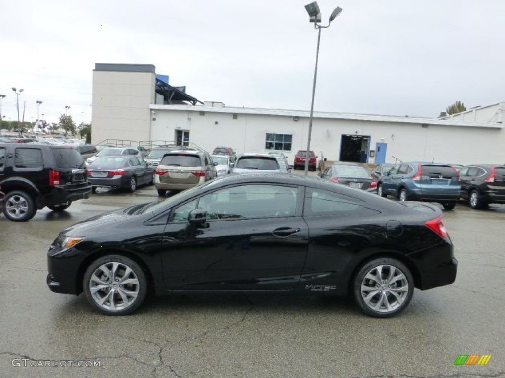 2012 Civic Si Coupe - Crystal Black Pearl / Black photo #1