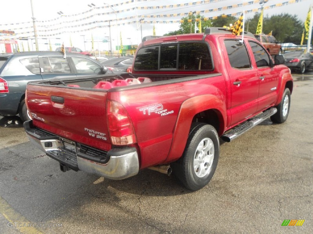 2005 Tacoma PreRunner TRD Double Cab - Impulse Red Pearl / Taupe photo #5