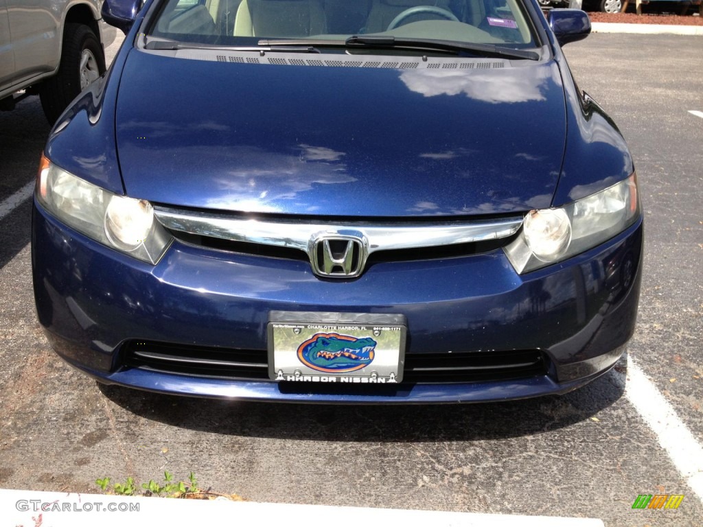 2006 Civic LX Sedan - Royal Blue Pearl / Ivory photo #2