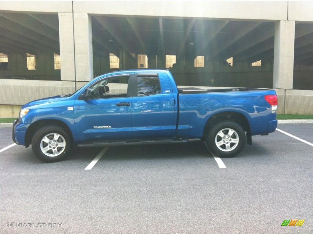 2007 Tundra SR5 Double Cab - Blue Streak Metallic / Graphite Gray photo #4