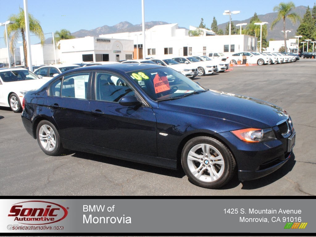 2008 3 Series 328i Sedan - Monaco Blue Metallic / Gray photo #1