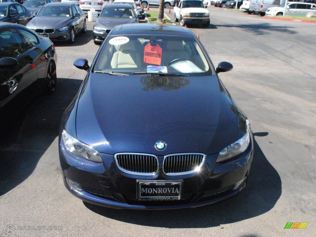 2009 3 Series 335i Coupe - Monaco Blue Metallic / Beige photo #25