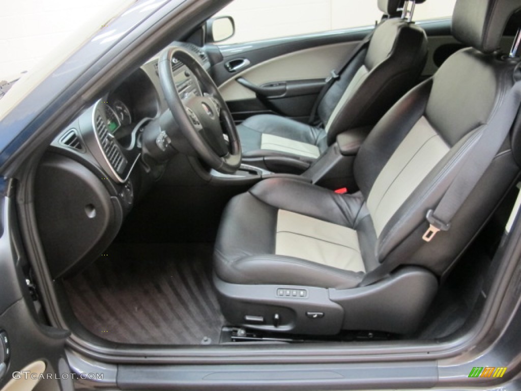 Black/Parchment Interior 2010 Saab 9-3 Aero Convertible Photo #71597514