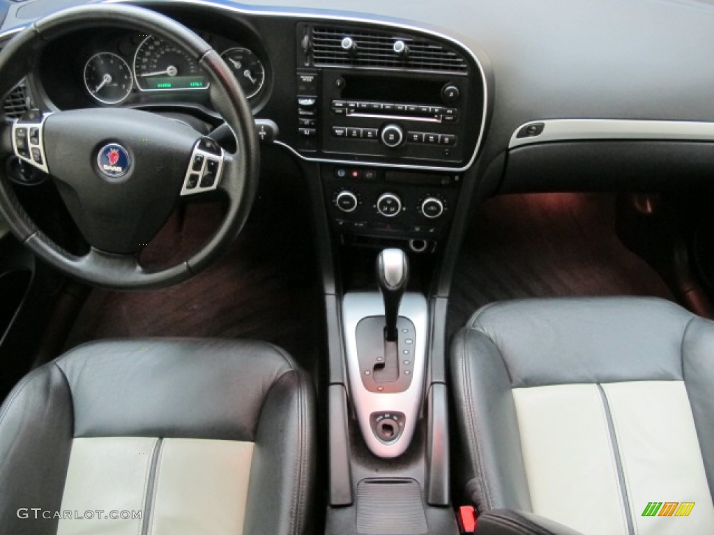 2010 Saab 9-3 Aero Convertible Black/Parchment Dashboard Photo #71597582