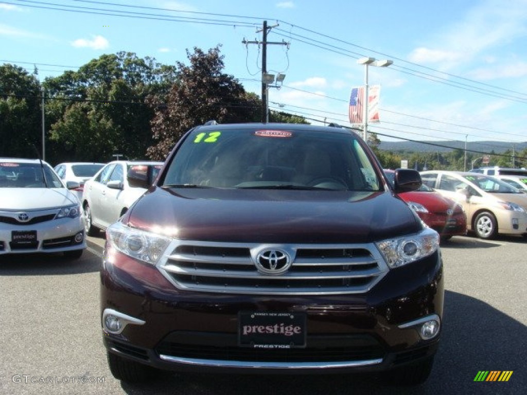 2012 Highlander SE 4WD - Sizzling Crimson Mica / Sand Beige photo #2