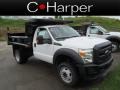 Oxford White 2012 Ford F550 Super Duty XL Regular Cab 4x4 Dump Truck