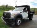 Oxford White 2012 Ford F550 Super Duty XL Regular Cab 4x4 Dump Truck Exterior