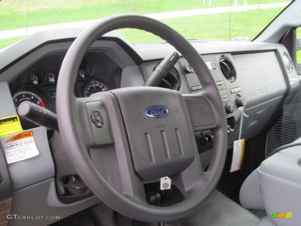 2012 Ford F550 Super Duty XL Regular Cab 4x4 Dump Truck Steel Steering Wheel Photo #71601834