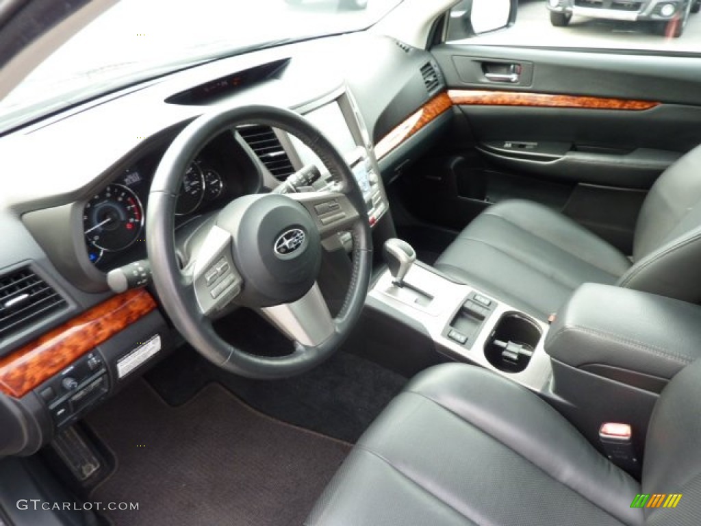 Off Black Interior 2010 Subaru Outback 2.5i Limited Wagon Photo #71602290