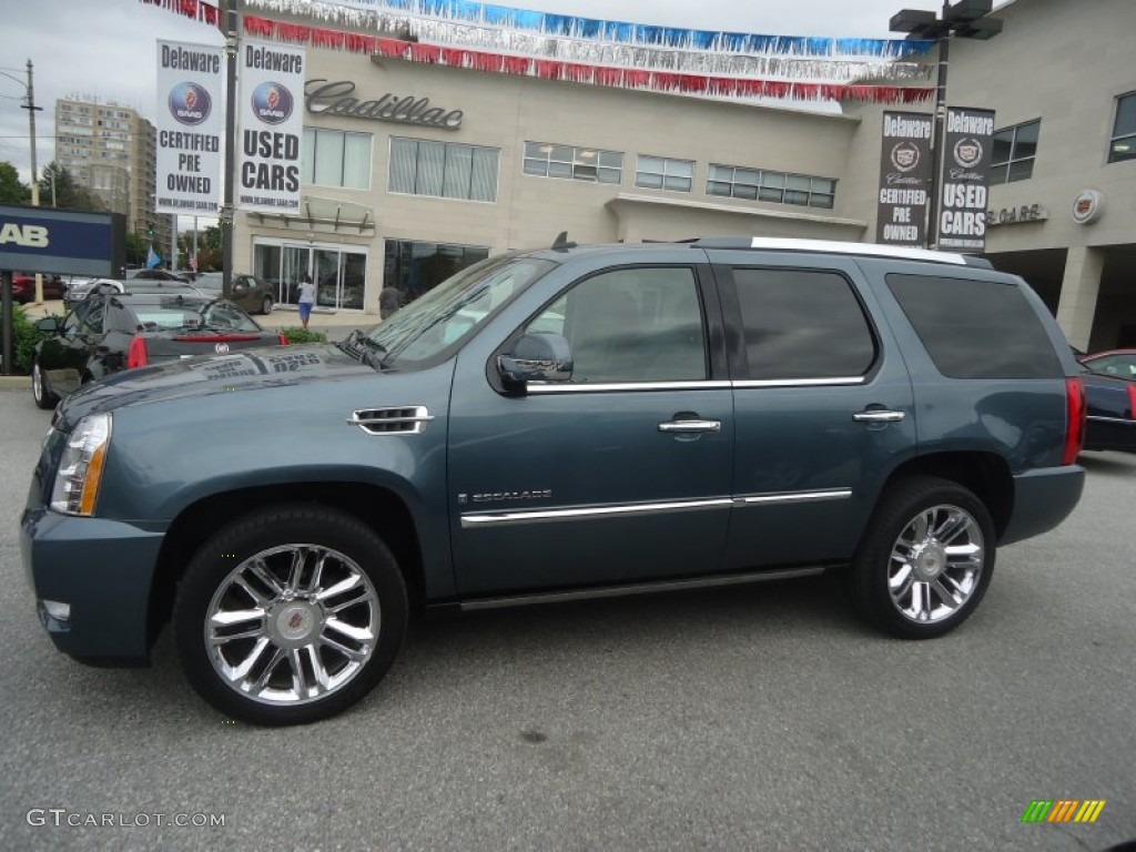 2008 Escalade Platinum AWD - Stealth Gray / Cocoa/Very Light Linen photo #3