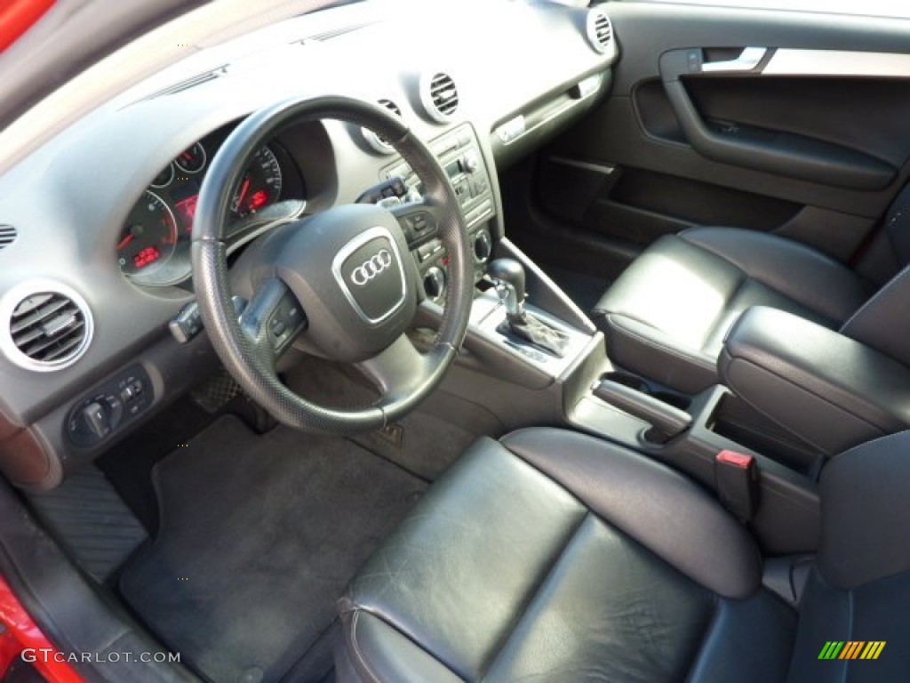 Black Interior 2006 Audi A3 3.2 S Line quattro Photo #71603304