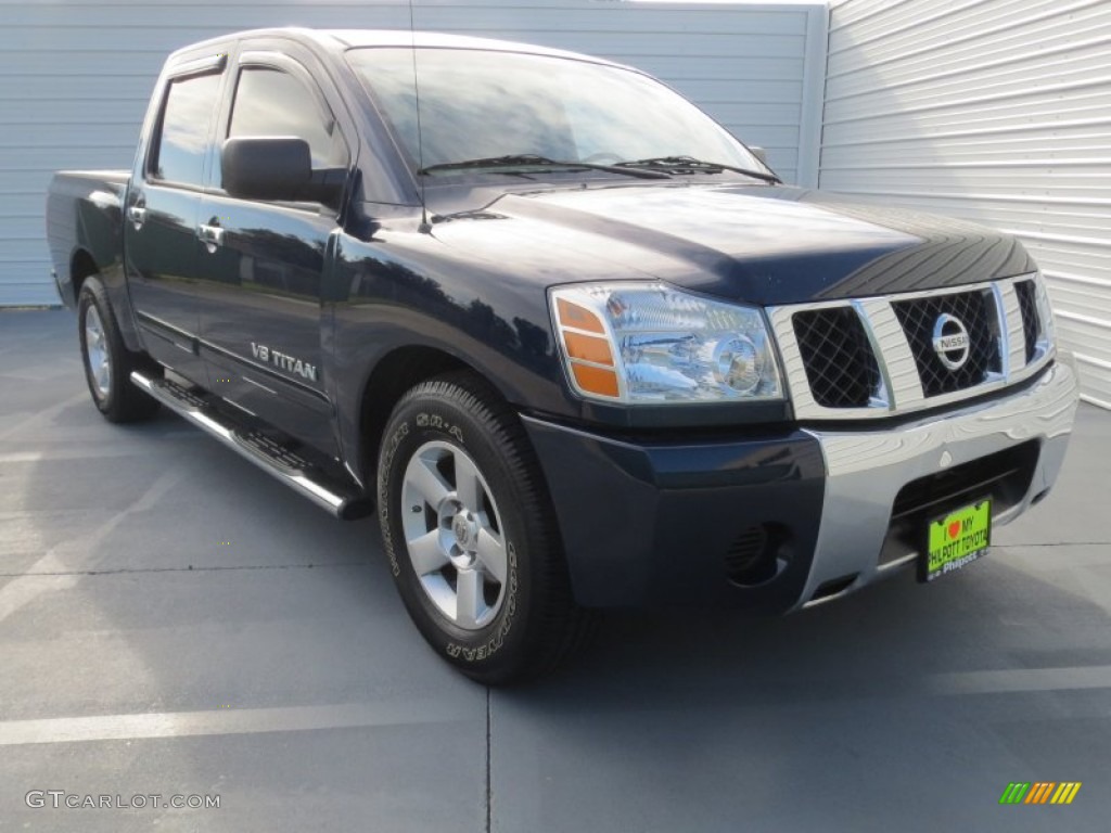 2007 Titan SE Crew Cab - Majestic Blue / Steel Gray photo #1