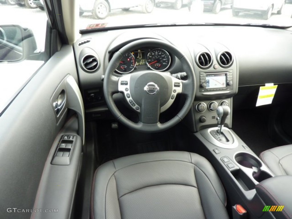 Black Interior 2013 Nissan Rogue SL AWD Photo #71604921