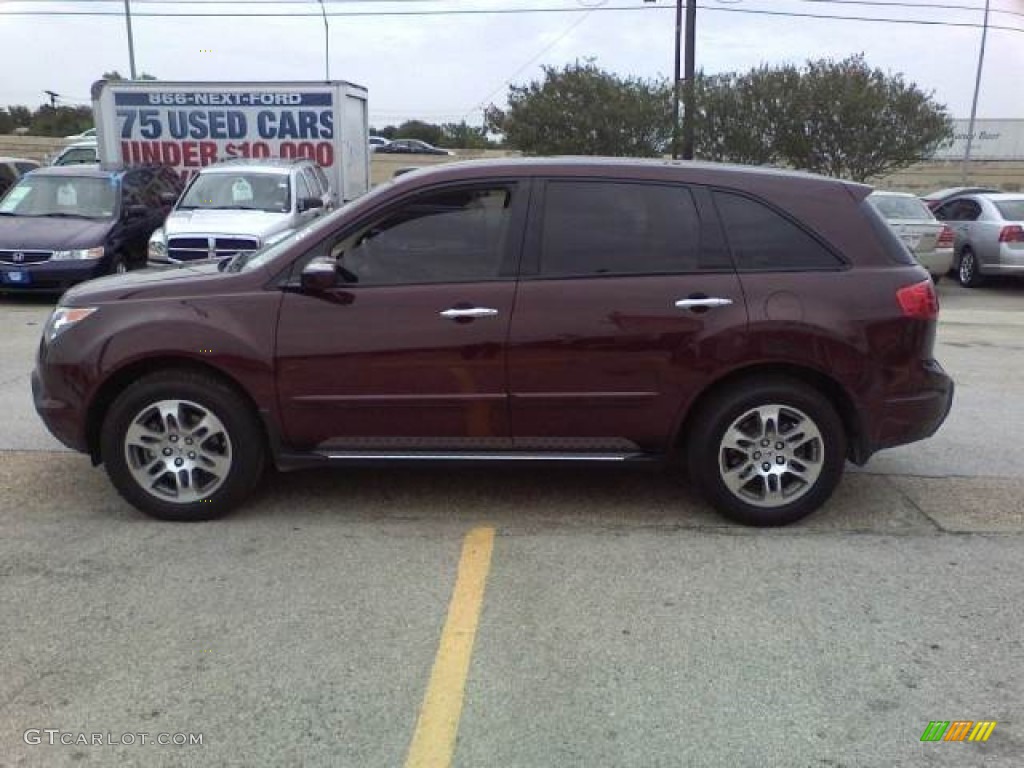 2007 MDX  - Dark Cherry Red Pearl / Parchment photo #4