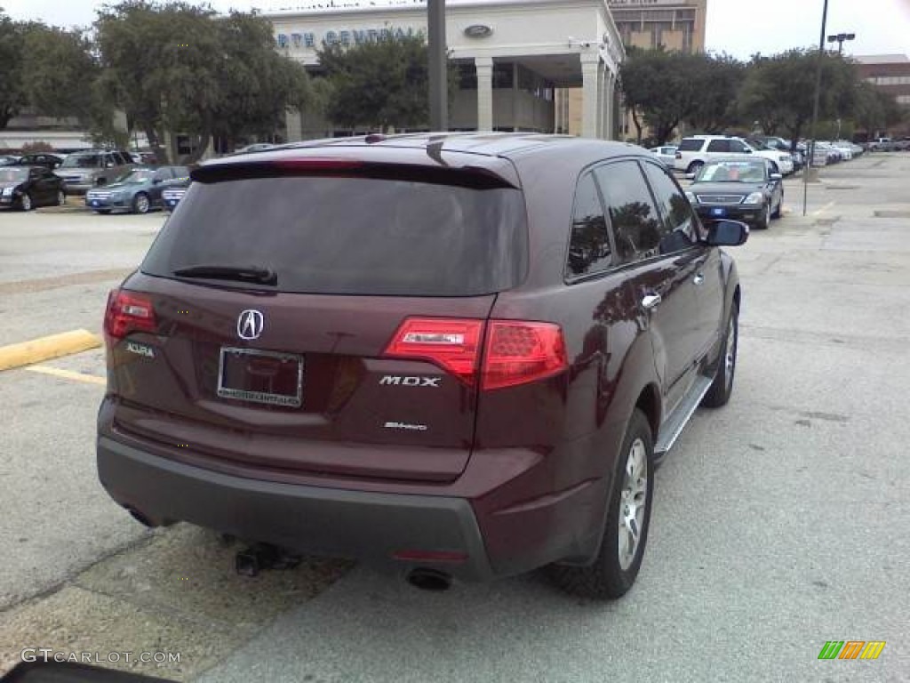 2007 MDX  - Dark Cherry Red Pearl / Parchment photo #10