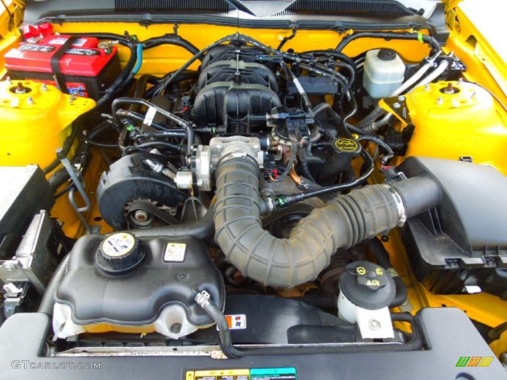 2005 Mustang V6 Premium Coupe - Screaming Yellow / Dark Charcoal photo #21