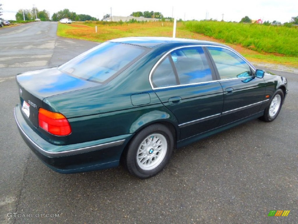 1997 5 Series 528i Sedan - Oxford Green Metallic / Sand Beige photo #6