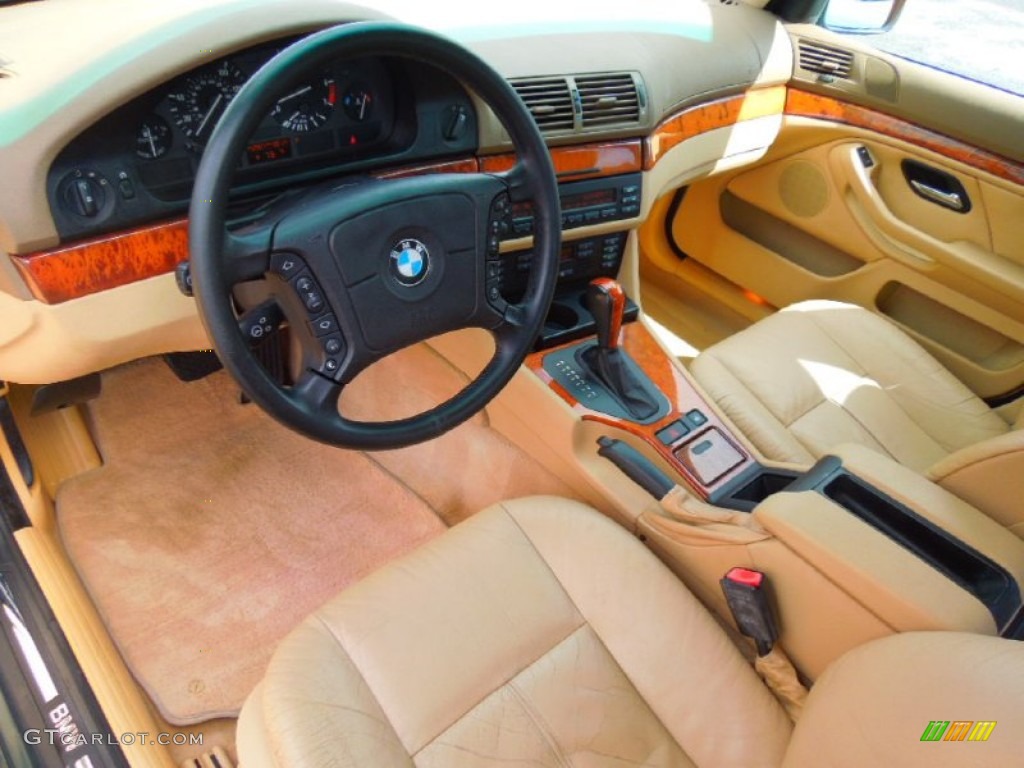 1997 5 Series 528i Sedan - Oxford Green Metallic / Sand Beige photo #26