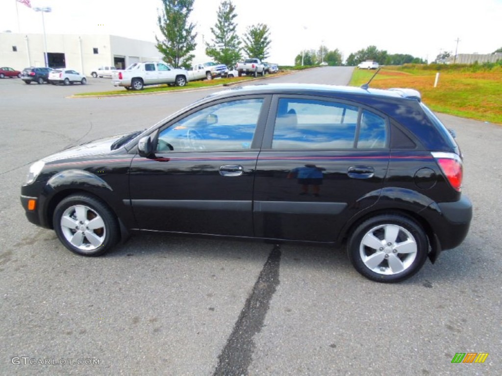 2008 Rio Rio5 LX Hatchback - Black / Gray photo #4
