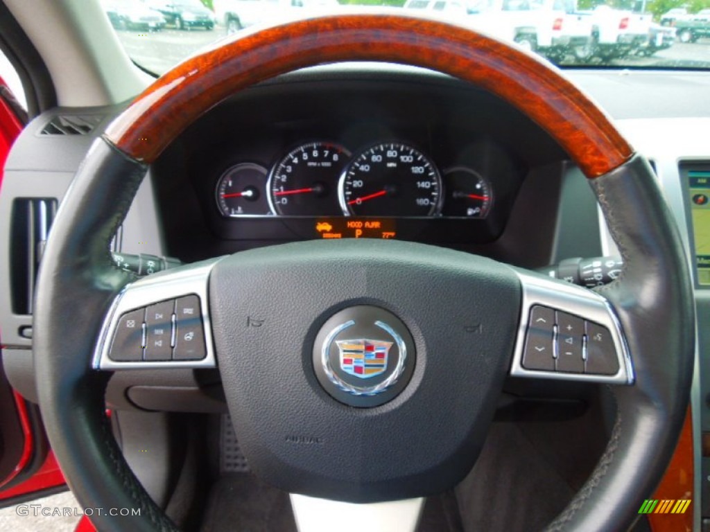 2008 Cadillac STS V8 Ebony Steering Wheel Photo #71609439