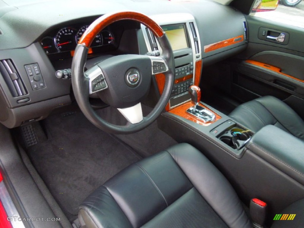 Ebony Interior 2008 Cadillac STS V8 Photo #71609559