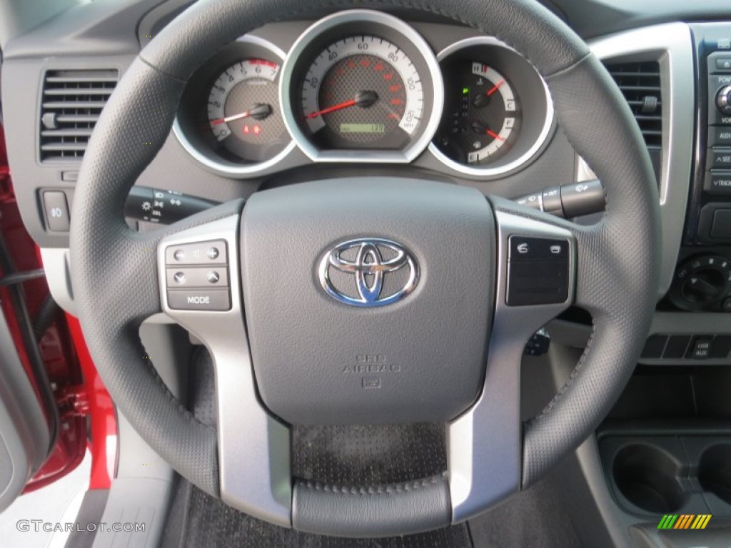 2013 Toyota Tacoma V6 SR5 Prerunner Double Cab Graphite Steering Wheel Photo #71609916