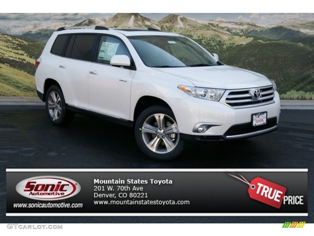 2013 Highlander Limited 4WD - Blizzard White Pearl / Sand Beige photo #1