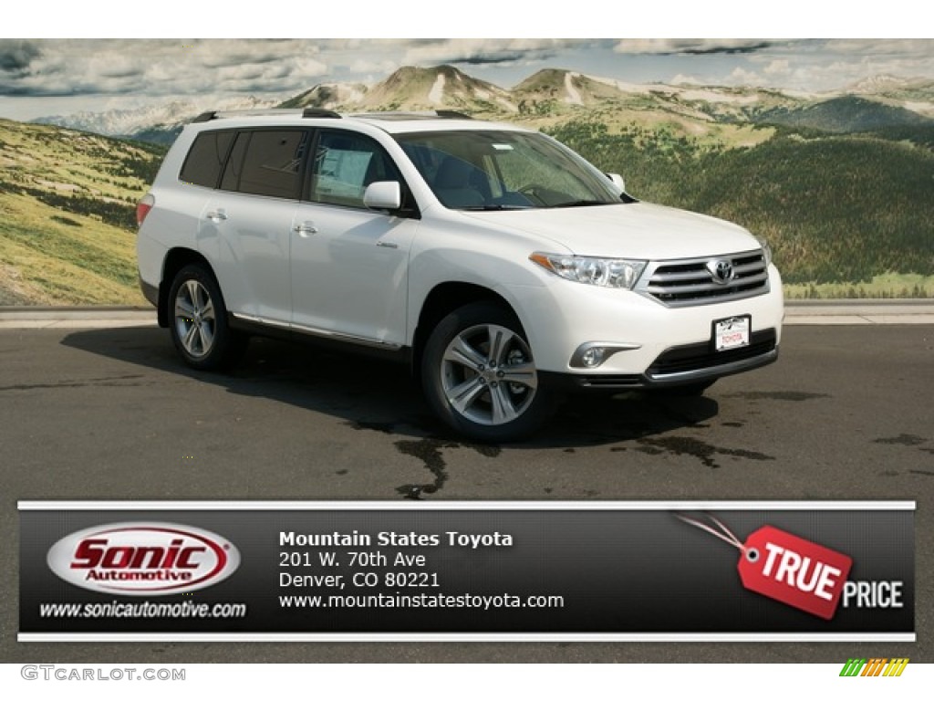 2013 Highlander Limited 4WD - Blizzard White Pearl / Sand Beige photo #1