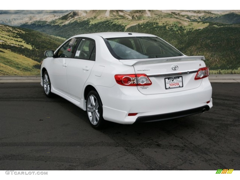 2013 Corolla S - Super White / Dark Charcoal photo #2