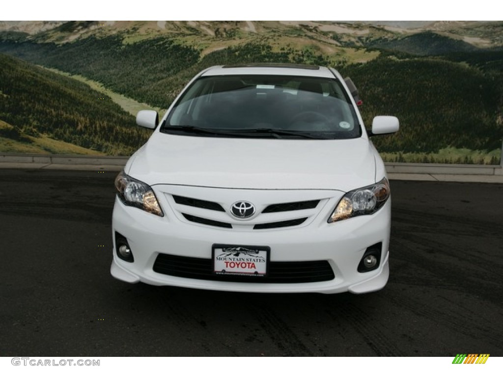 2013 Corolla S - Super White / Dark Charcoal photo #3