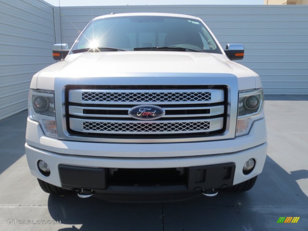 White Platinum Metallic Tri-Coat 2013 Ford F150 Platinum SuperCrew 4x4 Exterior Photo #71611192