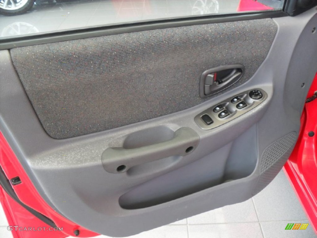 2002 Accent GL Sedan - Retro Red / Gray photo #9