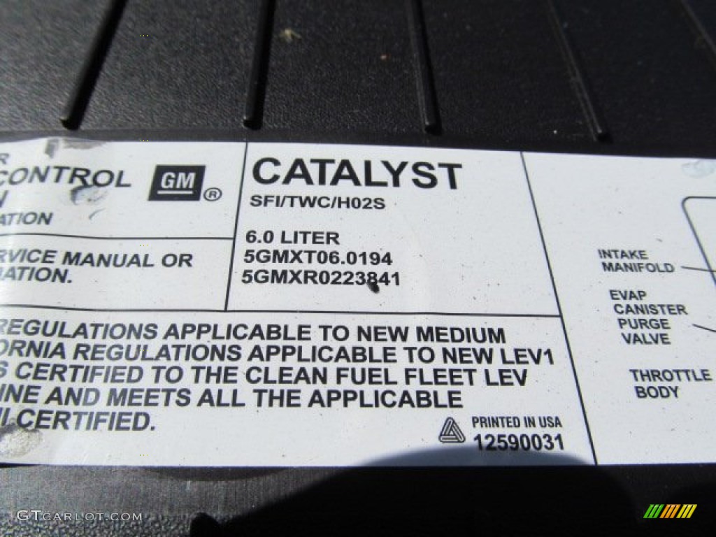 2005 Hummer H2 SUV Info Tag Photo #71614962